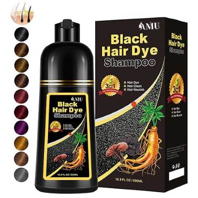 Wholesale professional hair treatment instant black dye shampoo cover gray hair good operate black shampoo hair dye